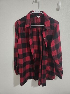 Sonoma | Red and Black Buffalo Plaid Button-Down Shirt